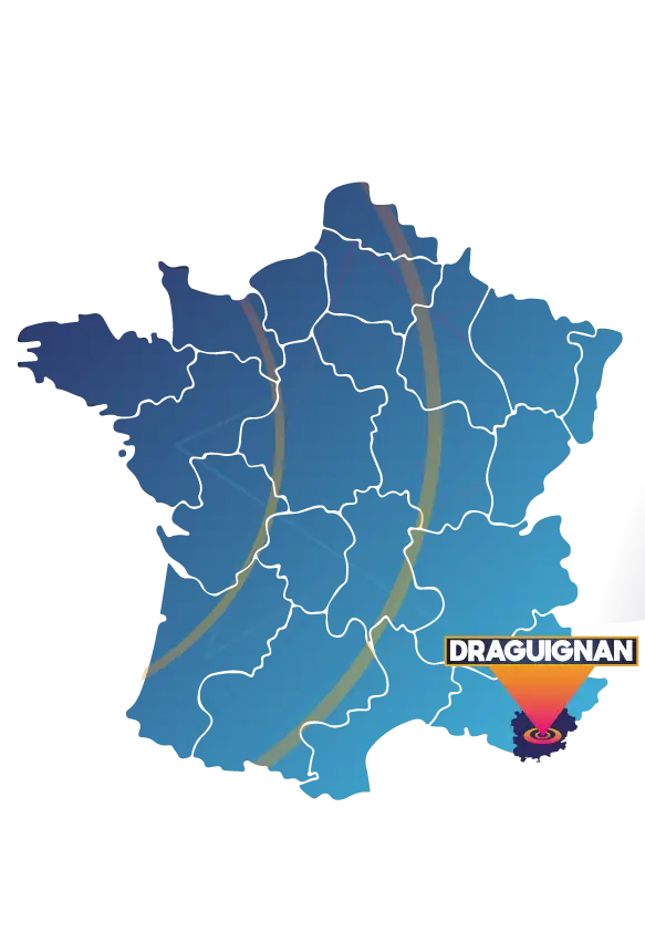 Carte de France 2024 - Draguignan Gaming Festival